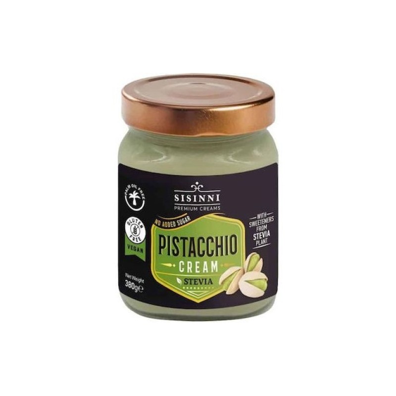 Υγιεινή πραλίνα φιστικιού 380g, χωρίς ζάχαρη και φοινικέλαιο, πλούσια σε φυτικές ίνες και καλά λιπαρά.